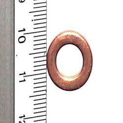 Koperen ring Allgaier, Porsche Diesel  8 x 14 x 1 mm. Porsche Tractor